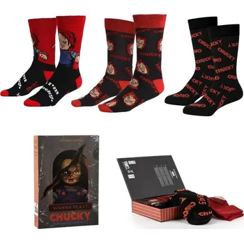 Pánské ponožky Cerda | Ponožky Chucky Child´s Play sada 3 párů - 38/45