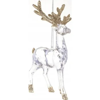 Vánoční ozdoba Bestent Vánoční ozdoba sob transparentní zlatý