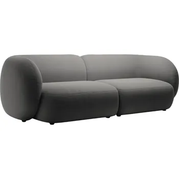 Pohovka Micadoni Tmavě šedá sametová čtyřmístná pohovka Kate 243 cm