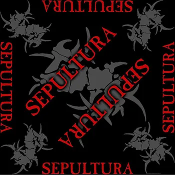 Šátek Sepultura bavlněný šátek 55 x 55cm, Logo Black