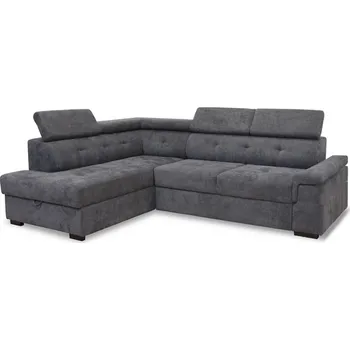 Sedací souprava BERENIKA - Levá - sedací souprava (BONIKA) látka TMAVĚ ŠEDÁ Sereno 695 kolekce "GB" (K250) NOVINKA