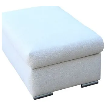 Taburet BORGO - samostatný TABURET , látka celý CURIO 02 světle šedá - kolekce "E" (FE) (K250-Z) NOVÁ LÁTKA