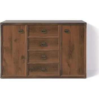 Komoda INDIANA II NEW - Komoda JKOM 2D4S/130, lamino dub sutter (MONTANA 013 JKOM 2D4S/130 - 3 BALÍKY )(UG) (K150) NOVINKA