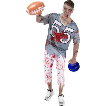 Karnevalový kostým Funiglobal - Plus size kostým zombie americký fotbal pro muže - XXL