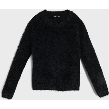 Dámský svetr Sinsay - Svetr s kožešinovými prvky - černá - 242FJ-99X - 242FJ-99X-S