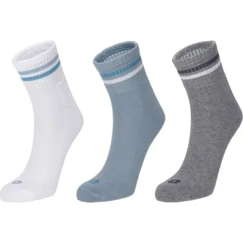 Pánská móda Unisex ponožky Lotto MIDI SOCKS 3P 39/42 Bílá, Světle modrá, Šedá