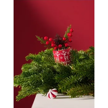 Vánoční dekorace Sinsay - Dekorativní rostlina s vánočním motivem - červená - 621HB-33X - 621HB-33X-ONE