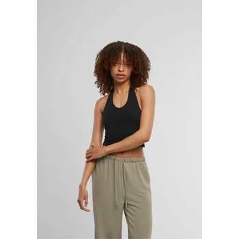 Ladies Basic Neckholder Jersey Top - black XS