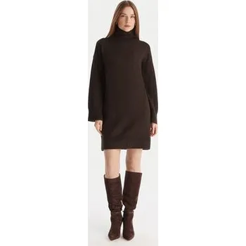 Dámské šaty Vero Moda Úpletové šaty Aquarius 10331900 Hnědá Regular Fit S