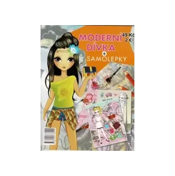 omalovánky Moderní dívka omalovánky + samolepky