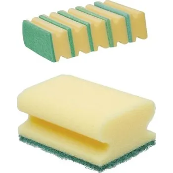 Houbička profilovaná alfa žlutá 5 ks, polyuretan+polyester BTR/0220964/PAK