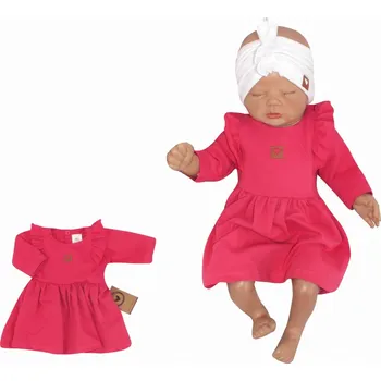 Kojenecké šaty Z&Z Dětské teplákové šatičky/tunika Princess - amarantové Velikost: 74 (6-9m)