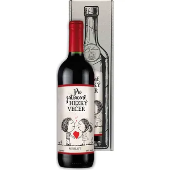 Dárkové červené víno pro zatraceně hezký večer 0,75 l - Merlot