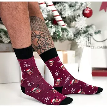 Pánské ponožky Pánské ponožky Sobíci M - 38-41 / bordová