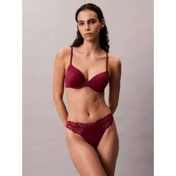 Kalhotky QF8444/GNE - dámská tanga Calvin Klein, M, vínová