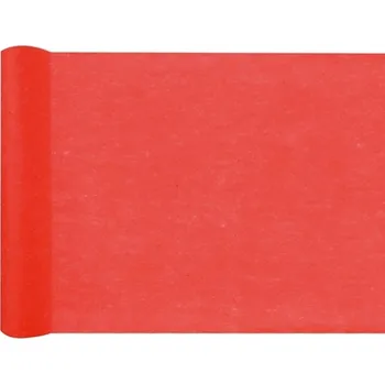 Svatební dekorace Santex Šerpa / běhoun na stůl - netkaná textilie červená 10 m x 30 cm