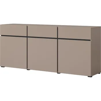 Komoda Komoda BONIFACIO 3D3S, congo/černá + vyzvednutí ZDARMA