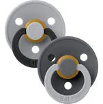 BIBS Dudlíky STUDIO Colour Fusion cloud-iron-mix velikost 1, přír. kaučuk 2ks