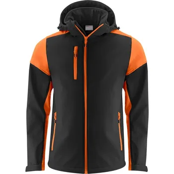 pracovní bunda Printer Bunda Prime Softshell Men, pánská COT61106581314-black/orang Černá/oranžová 4XL