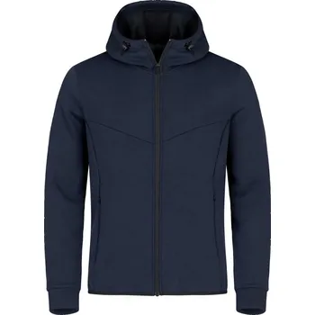 pracovní mikina CLIQUE Mikina s kapucí Hayden Sweat Jacket Men na zip, pánská COT67102407300-dark navy XS Navy tmavá