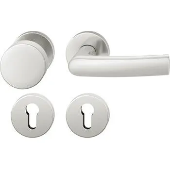 Dveřní kování FSB sada klika-koule 12 1015 ASL na rozetě PZ, koulotočná, stříbrný elox