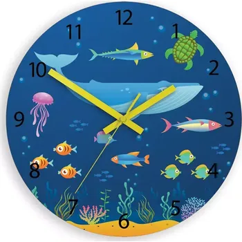 Hodiny Dětské nástěnné hodiny Podmořský svět 30 cm vícebarevné