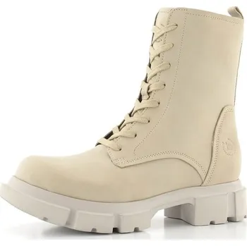 Dámské kozačky Bugatti kotník na hrubé podešvi vyšší Offwhite 411-A0W30-3500 - 40 | P652556