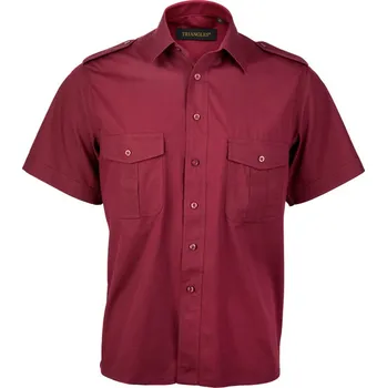 Pánská košile Košile pilotka vínová KR Z0083 Barva: vínová, Velikost: 43/44