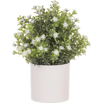 umělá květina Autronic Tráva kvetoucí v bílém obalu - umělá, bílé květy, sada 6 ks