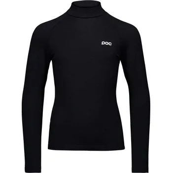 Snowboardové kalhoty POC Youth Merino Baselayer Mock Neck Jersey Uranium Black - dětské funkční triko Velikost: 150