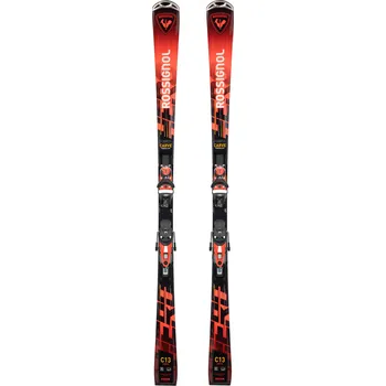 Sjezdové lyže Rossignol lyže Hero Carve Konect + NX 12 K Gw B80 + RANPJ01 + FCLCN03 black/hot red 162