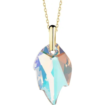 Přívěsek Zlatý přívěsek se syntetickým krystalem - list - AP543-3118