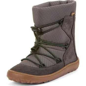 Chlapecká zimní obuv Chlapecké zimní barefoot boty TEX TRACK WOOL Gray G3160251-1 - 25