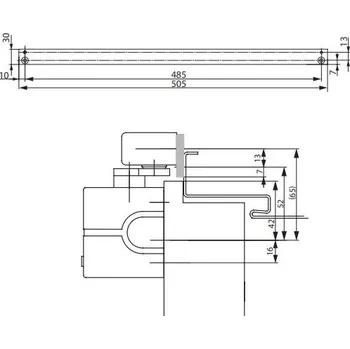 Zavírač dveří Montážní plech pod kluznou lištu k dveřním zavíračům ASSA ABLOY (FAB) – Varianta: barva stříbrná