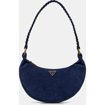 Semišová kabelka Guess AMITA tmavomodrá barva, HWSB95 39720 HWSB95.39720 59X, vel. ONE SIZE