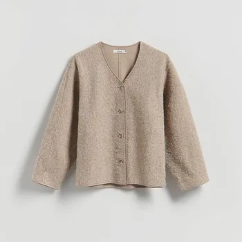 Dámské sako Reserved - Texturované sako - béžová - 871GA-08X - 871GA-08X-M