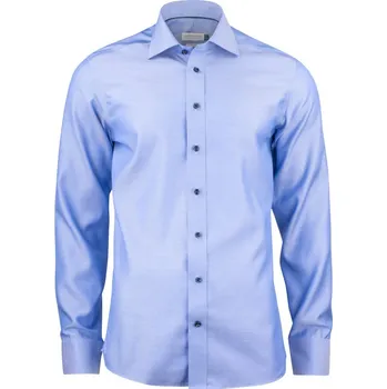 Pánská košile J. Harvest & Frost Košile GB 01 Slim Men, dlouhý rukáv, nežehlivá, pánská COT630102c4500-mid blue XS Modrá středně