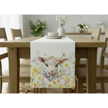 ubrus Dekorační ubrus - běhoun na stůl VELIKONOČNÍ BERÁNEK 38x140 cm Mybesthome