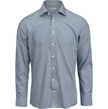 Pánská košile J. Harvest & Frost Košile YB 50 Slim Men, keprová, dlouhý rukáv, pánská COT635002aq002-navy stripe M Navy stripe