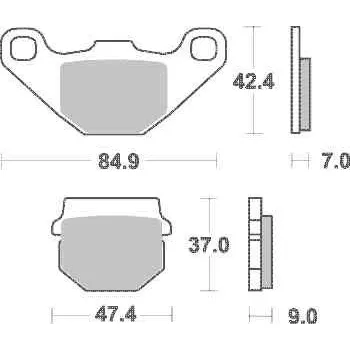 Brzda pro motocykl Brzdové destičky SBS zadní APRILIA 125 RS4 rok 17-24