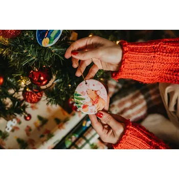 Vánoční ozdoba ePiPí Vánoční ozdoba - Myška s ozdobou