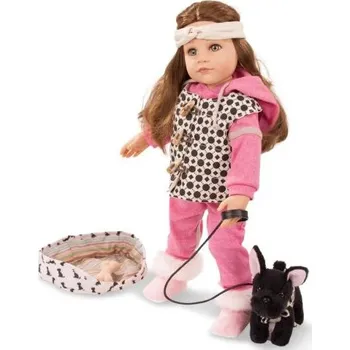 Panenka Götz panenka Hannah s černým pejskem 50cm