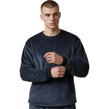 N-feel Pánské mikroplyšové pyžamo MAX Barva: Modrá, Velikost: 2XL