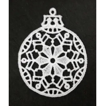 Vánoce Vánoční krajková dekorace - koule č.2