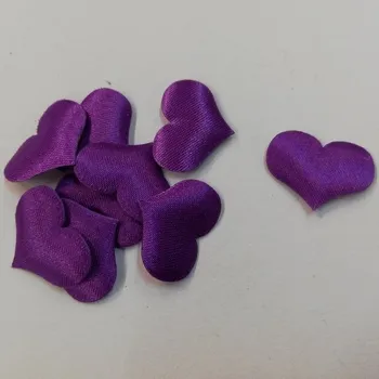 Textilní srdíčko - fialové - 1ks