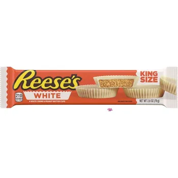 Čokoláda Reeses Reese's 4 košíčky plněné arašídovým máslem s polevou z bílé čokolády 79 g