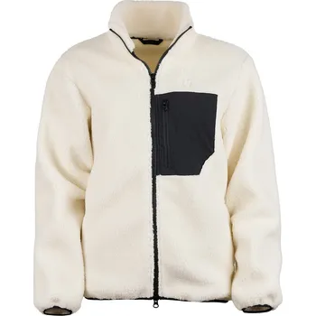 Pánská mikina Vlnka Dámská fleecová mikina s obousměrným zipem bílá velikost oblečení L