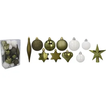 Vánoční ozdoba Vánoční koule 35ks Olive