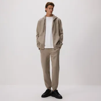 Pánské kalhoty Reserved - Tepláky jogger s bavlnou - kávová - 174EF-84X - 174EF-84X-XXL