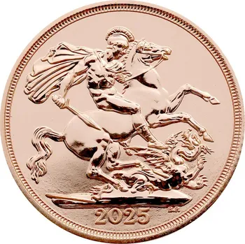 Zlatá investiční mince Sovereign Král Karel III.